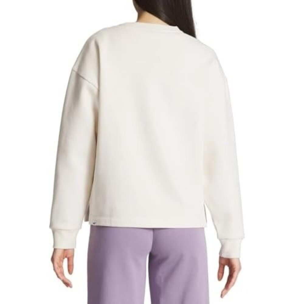 PUMA Womens Lg Fleece Lined Sweatshirt Long Sleeve Top Pullover Crewneck Shirt - Picture 2 of 3
